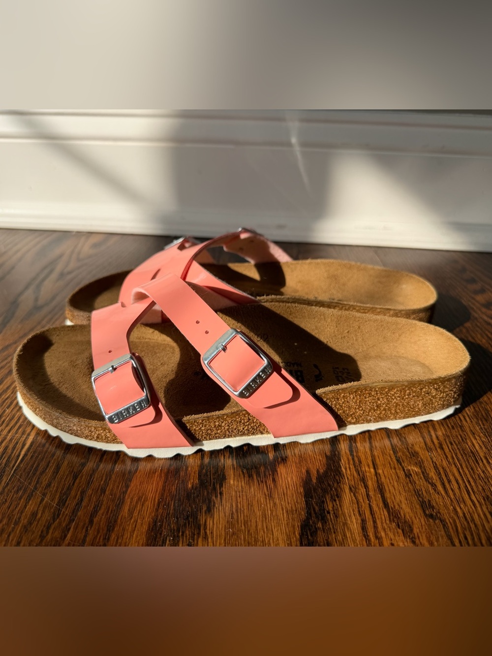 Birkenstock Yao Coral Sandals - Size 40 Narrow